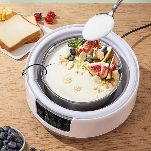 (small, white) Probiotic Yogurt Maker, Yogurt Maker Machine with Adjustable Temperature Control, Multi-Function Electric Motor Yogurt Machine 1