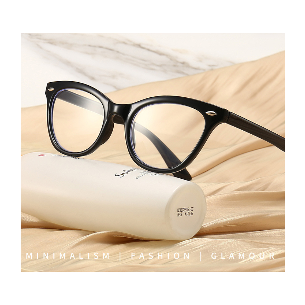 (C3, +200) Womens Cat Eye Reading Glasses 0 1.5 2.0 2.5 3.0 3.5 Blue Light Blocking Readers