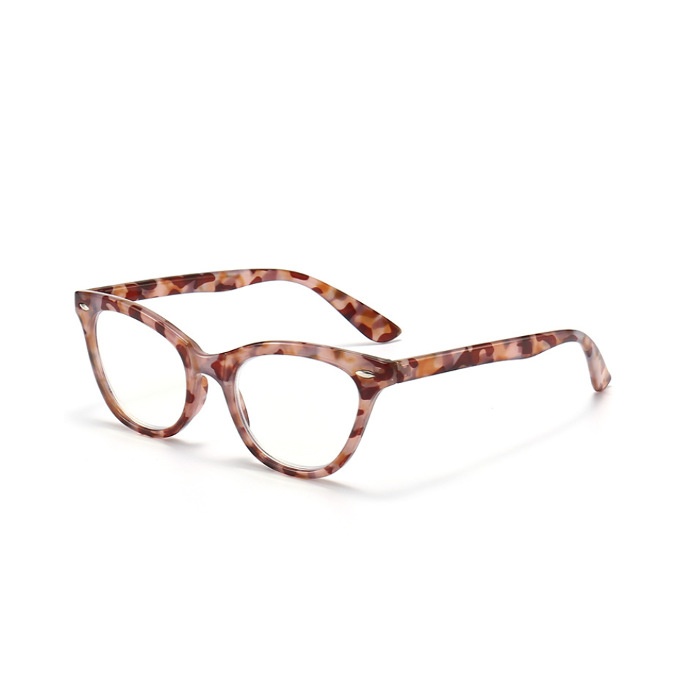 (C6, +300) Womens Cat Eye Reading Glasses +1.0 1.5 2.0 2.5 3.0 3.5 Blue Light Blocking Readers