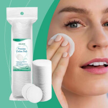 (2pcs) Premium Cotton Rounds for Face, 100 Count Makeup Remover Pads, 100% Pure & Natural Facial Cleansing Round Pads, Hypoallergenic