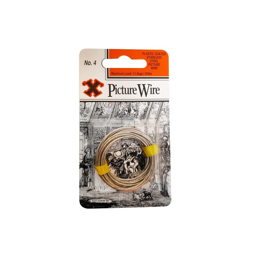 X Stainless Steel Picture Wire No 4 3M Blister Pack 5063750895833