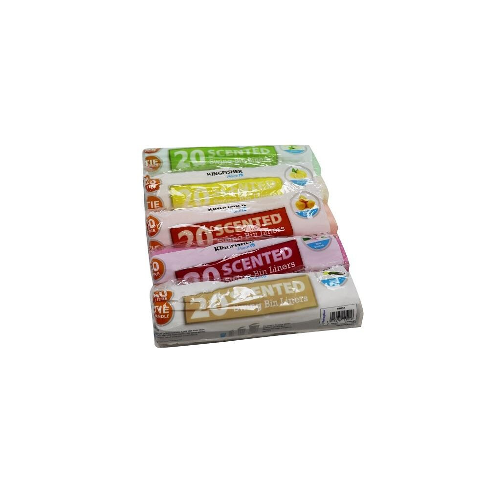 Kingfisher Scented Tie Handle Swing Bin Liners 50L 20Pk
