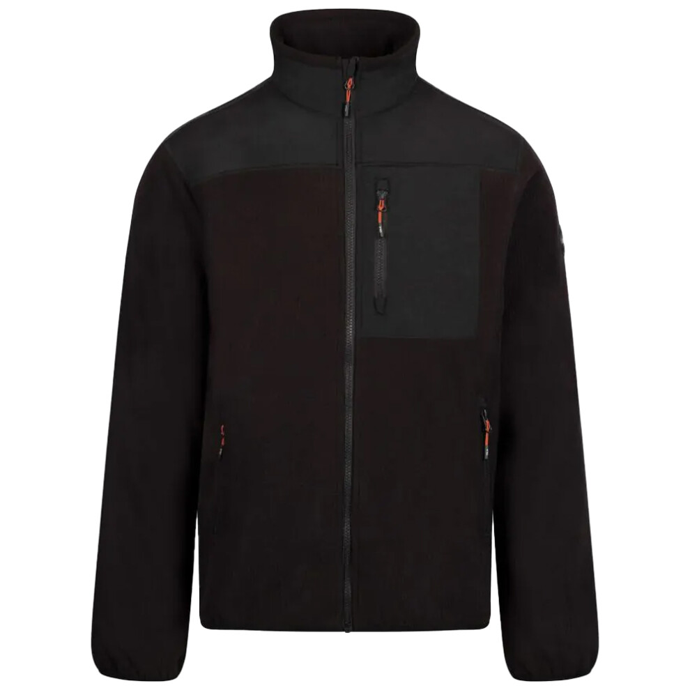 Trespass Men's Black Lafferty Fleece Jacket - Xxl - 50% Polyamide/50% Polyester - Image 2