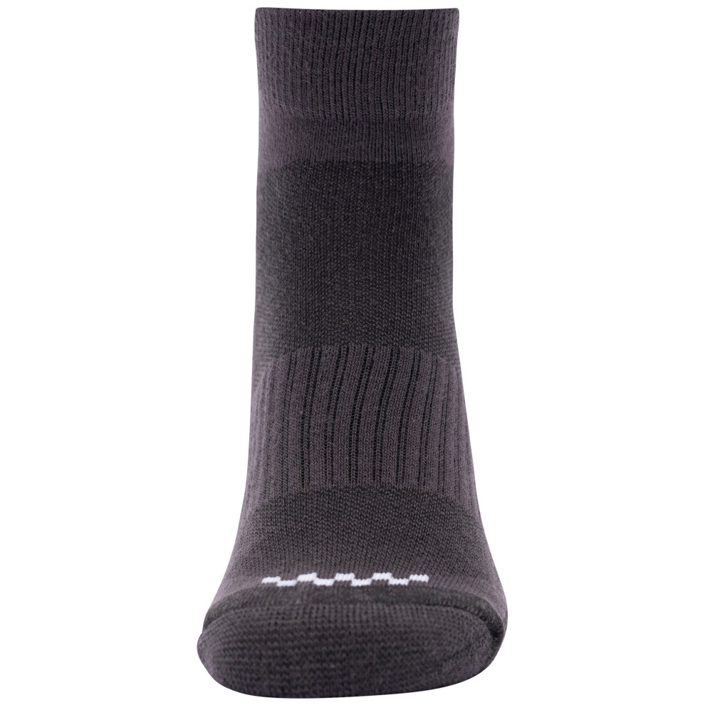 (3 UK-6 UK, Charcoal/White) Trespass Unisex Adult Champ Sports Socks (Pack of 2)