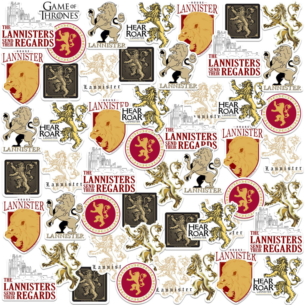 Game Of Thrones Deluxe Lannister Stickers (Pack of 50)