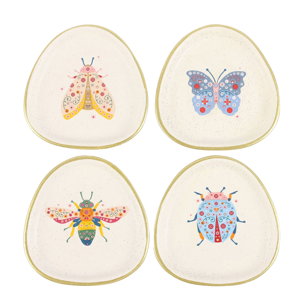 Something Different Floral Bug Trinket Dish (Pack Of 4)