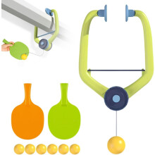 (1) Door Ping Pong Game, Adjustable Doorway Game Pingpong Trainer, Hanging Table Tennis Trainer Set, Door Frame Ping Pong with 2 Paddles and 6 Balls