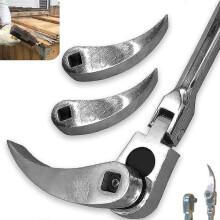 (2pcs) Crowbar Adapter Head Tools, Adjustable Crowbar Adapter Head, Ratcheting Indexing Pry Bar Wrecking Bar Fits 3/8 Ratchet Open End Wrench