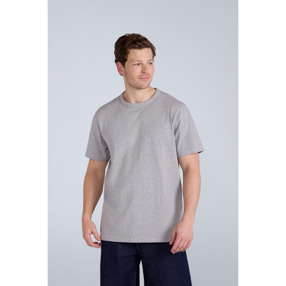 (XS, Grey) Animal Mens Otis Plain Oversized T-Shirt
