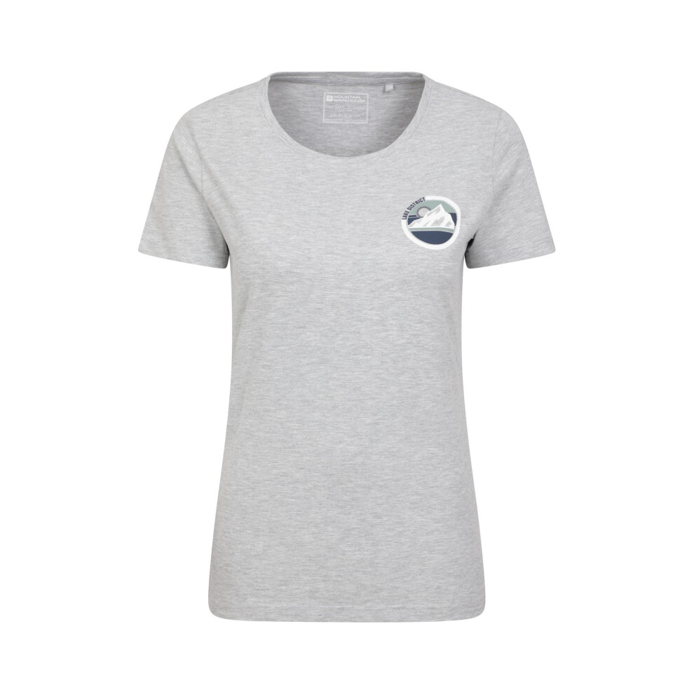 Mountain Warehouse Women's Grey / Lake District Tree Ring Organic T-Shirt