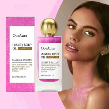 (1pc) Luxury Body Oil, Body Shimmering, Long-Lasting Moisturizing, Body Oil for Radiant Glow, Glitter Glow Oil, Body & Face Makeup