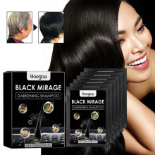 (2pcs - 300ml) Black Mirage Darkening Shampoo, Natural Black Hair Dye Shampoo Instant & Easy Gray Hair Coverage Hair Color Shampoo for Women Men