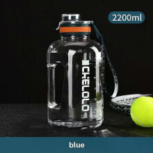 (1600ml, blue) 2000ml Tritan Sport Kettle Large GYM Bottle BPA Free 1 Gallon Outdoor Travel Cycling Leakproof Water