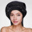 (Black) Long Satin Sleep Cap Long Hair Bonnet Loose Sleeping Cap 4