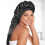(Black) Long Satin Sleep Cap Long Hair Bonnet Loose Sleeping Cap 3