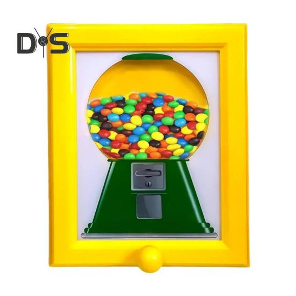 Candy Dispenser Mini Gumball Machine in Frame Kids Adults Tabletop Candy Dispenser Machine for Candies Nuts Dog Cat Treats