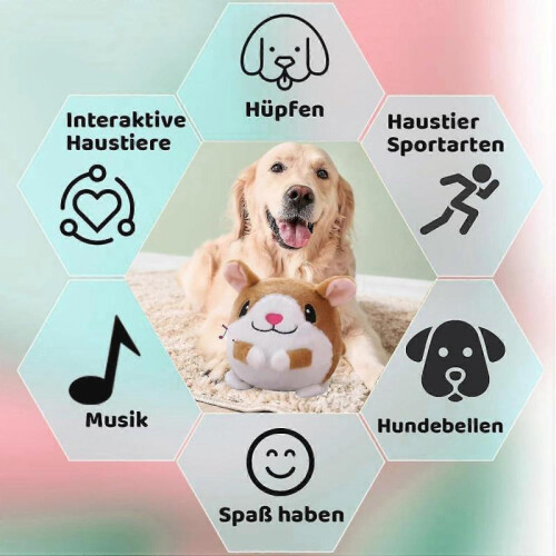 Active Moving Pet Plush Toy,Talking Movable Dog Toy 2