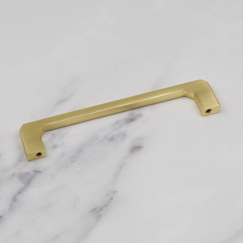 (128mm Handle) Brushed Brass Kitchen Bar Handles Gold 4 Sizes 2