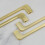 (160mm Handle) Brushed Brass Kitchen Bar Handles Gold 4 Sizes 6