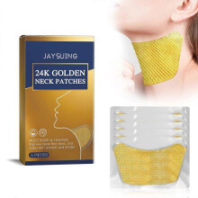 (1 Box - 5pcs) 24K Golden Neck Patches, Collagen Neck Anti-Wrinkle Patches, Firming Tightening & Moisturizing Mask For Neck Line Romoval