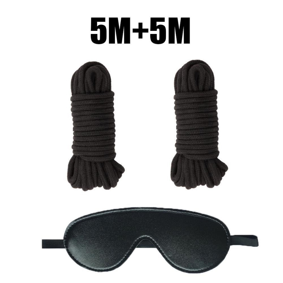 (black, 5M*2) Soft Cotton Sex Ropes Bondage Rope Restraint Kit For Adult Sex Games Couple Bdsm Strap Use For Restraints Game