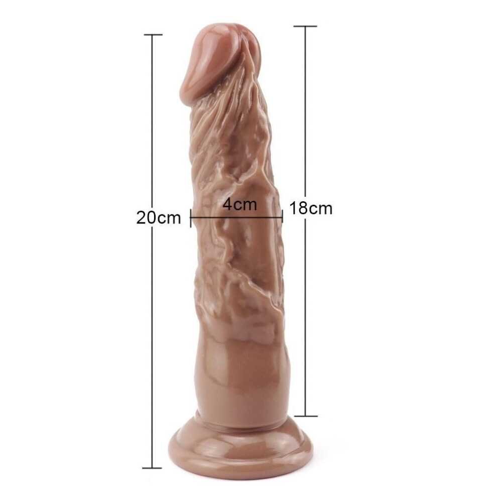 (brown, M) Dildo Woman Penis Anal Sex Toys For Adult 18+ Female Masturbator Prostate Massager for Men Buttplug