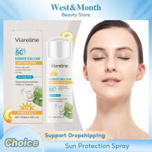 (100ml Boxed) Sun Protection Spray Broad Spectrum SPF 50 UVA UVB Protection Sunburn Prevention Waterproof Lightweight Lasting Sunscreen Mist