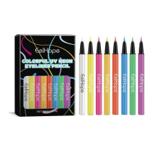 (1 Set) 8 Colors UV Neon Liquid Eyeliner Set, Matte Colorful UV Neon Eyeliner Pen, Waterproof Smudge-proof Pigmented Graphic Liners, Eye Makeup