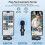 (A with 1 Microphone) 3 in 1 Wireless Lavalier Microphones for iPhone, Android, Camera, Pro Wireless Lavalier Mini Microphone, Plug-Play Wireless Mic 2