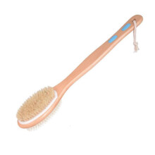 (size1) Shower Body Exfoliating Brush, Back Cleaning Scrubber Wooden Handle Exfoliating Body Brush