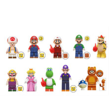 12235 10pcs Super Mario Mini Figures Set - Luigi, Peach, Princess Mushroom - Fits Lego Blocks - Safe ABS Plastic, Ideal Gift for Kids