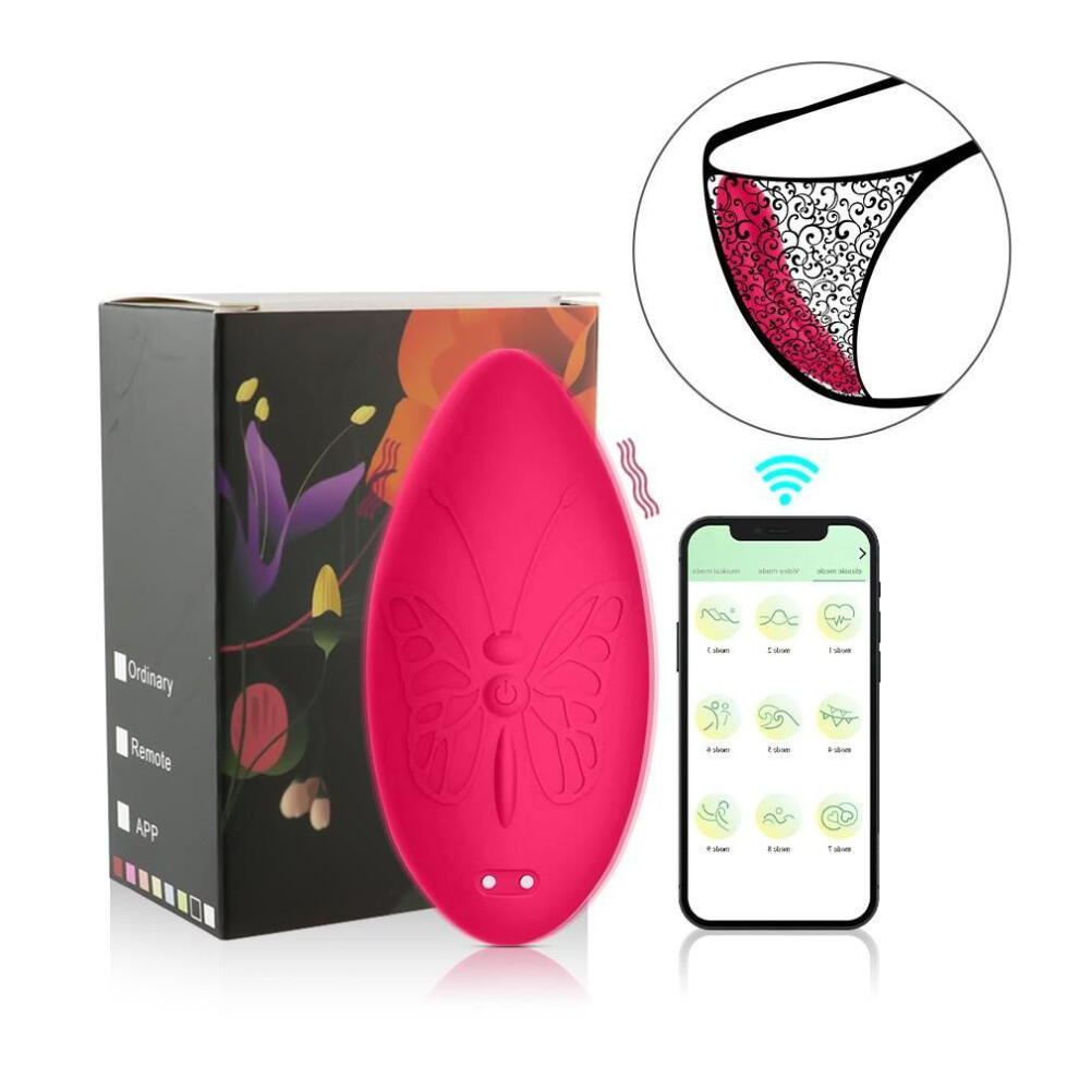 (red) Wireless Bluetooth G Spot Dildo Vibrator for Women APP Control Wear Vibrating Egg Clit Female Panties Sex Toys for Adults