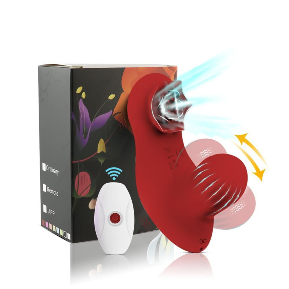 (red) Toys for Adults Sucker Clitoris Stimulator Panty Vibrators Double Anal Vibrator for Women