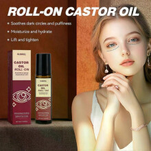 (3pcs) Roll-On Castor Oil & Frankincense Essential Oil,Soothes dark circles and puffiness,Moisturize and hydrate,Lift and tighten