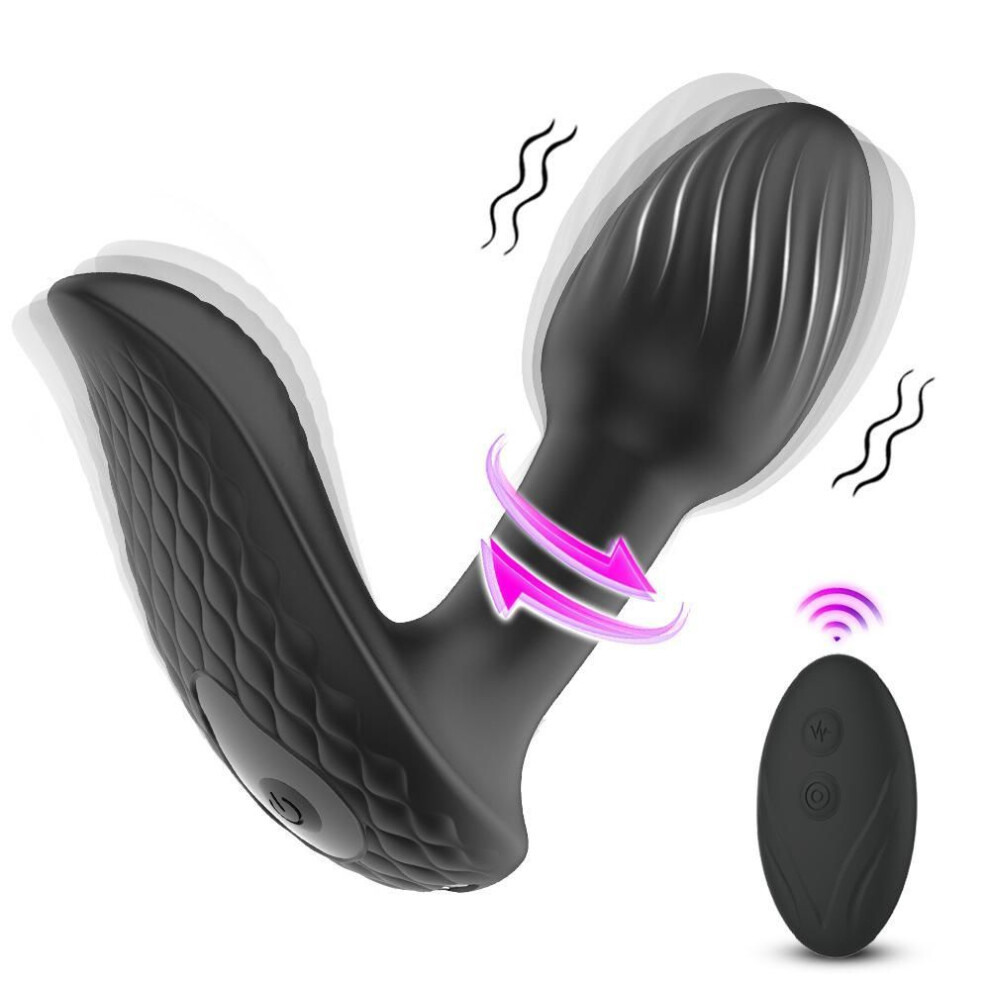 Wireless Remote 9 Modes Anal Plug Vibrator 360 Rotation Wearable Vibrating Butt Plugs Prostate Massage Adult Sex Toys For Women