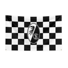 (90 x 150cm, B) Born Pretty 3x5 Sc Freiburg Flag Polyester Printed Racing Sport Banner For Decor