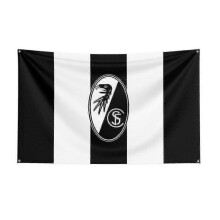 (150 x 240cm, D) Born Pretty 3x5 Sc Freiburg Flag Polyester Printed Racing Sport Banner For Decor