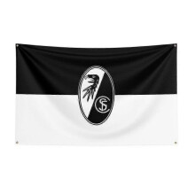 (90 x 150cm, C) Born Pretty 3x5 Sc Freiburg Flag Polyester Printed Racing Sport Banner For Decor