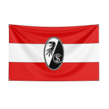 (60 x 90cm,E)Born Pretty 3x5 Sc Freiburg Flag Polyester Printed Racing Sport Banner For Decor