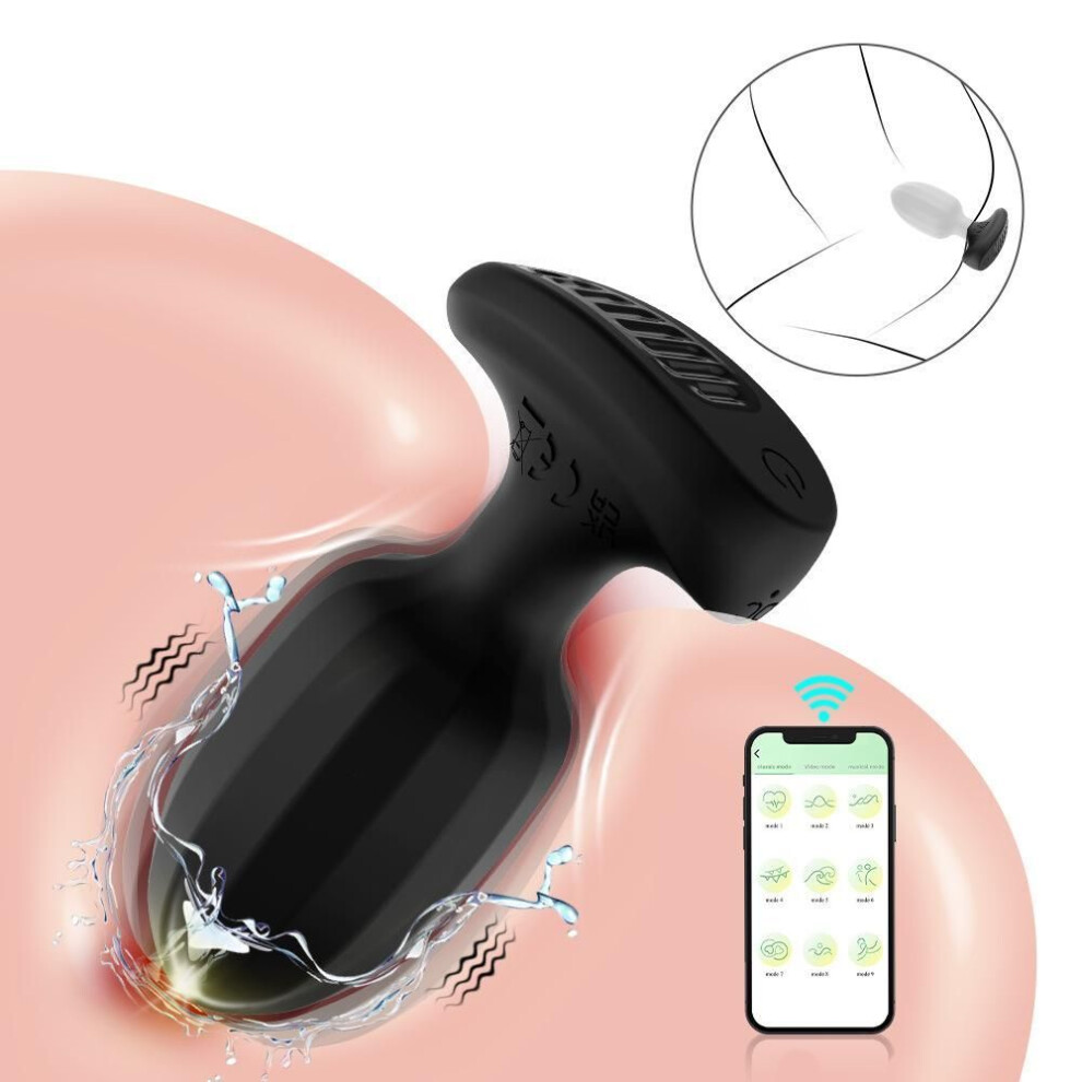 Anal Plug APP Control Vibrating Butt Plug for Men Women Wireless Bluetooth Anal Vibrator Prostate Ass Sex Toys for Adults Male