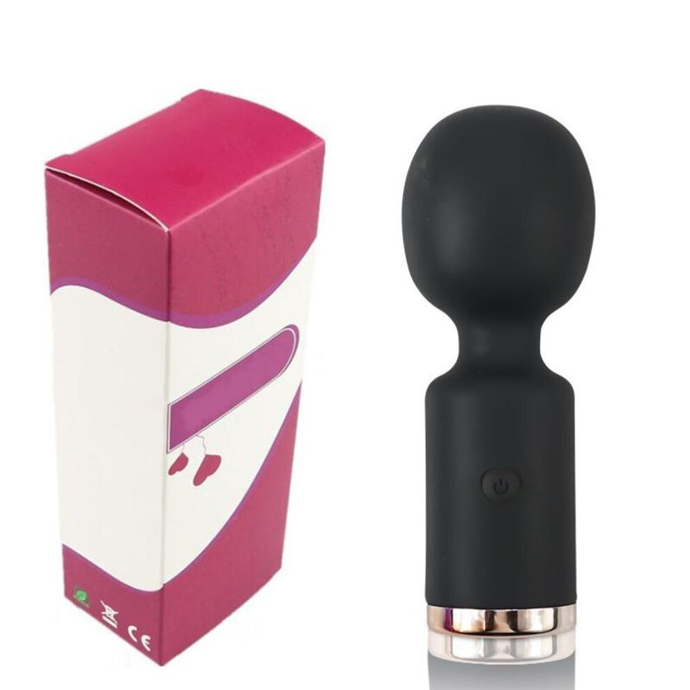 (black) Mini Magic Wand Vibrators for Women Nipple Clitori Stimulator AV Stick G Spot Massage Female Masturbation Dildo Sex Toys for Adult 18