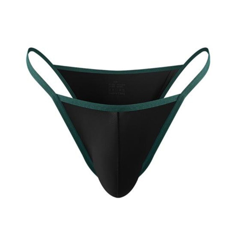 (M, black) Men's Thong Underwear Low Waist Sexy G-strings Thong Slim Fit Quick-drying T-back Underwear For Daily Wear Work Travel