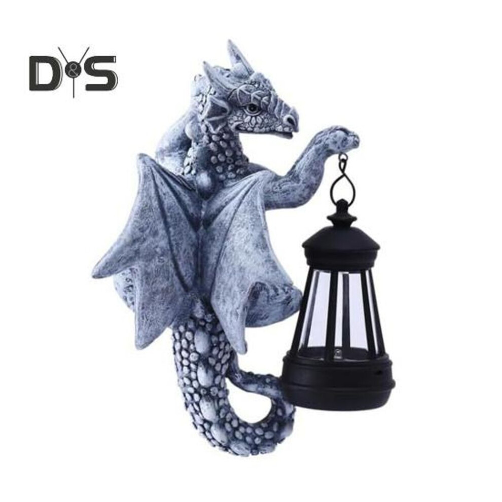 Dragon Tree Hugger With Solar Lantern Weather Resistant Outdoor Garden Yard Pathway Patio Lawn Resin Dragon Figurine Statue Decoration Ornament