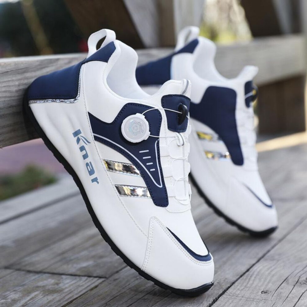 (white, 43) Men's Shoes 2025 Spring New Versatile Casual Shoes Rotating Button Sneakers Versatile Comfortable Lace-Up Bottom Shoes