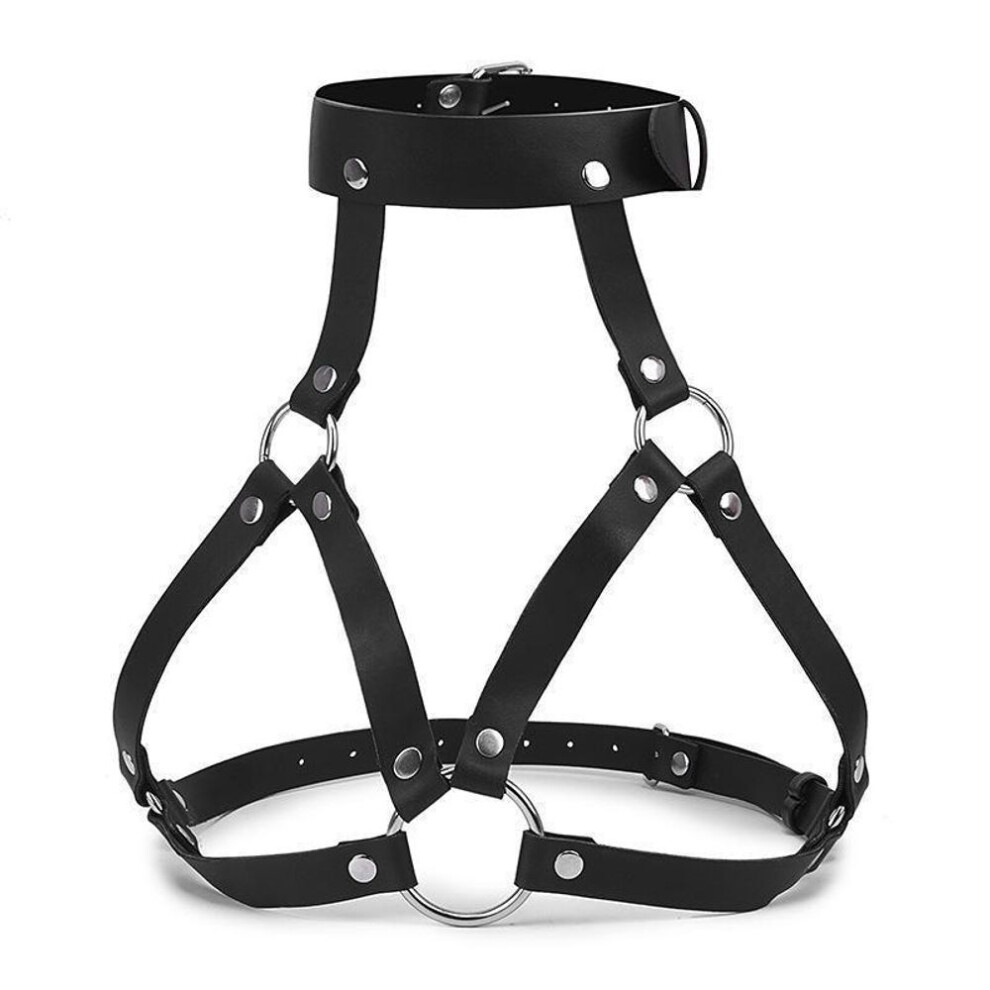 Sexy Pu Leather Harness Sexy Lingerie Bdsm Sexual Outfit Garter Belt Fetish Erotic Gothic Sex Costume Babydoll Underwear For Women