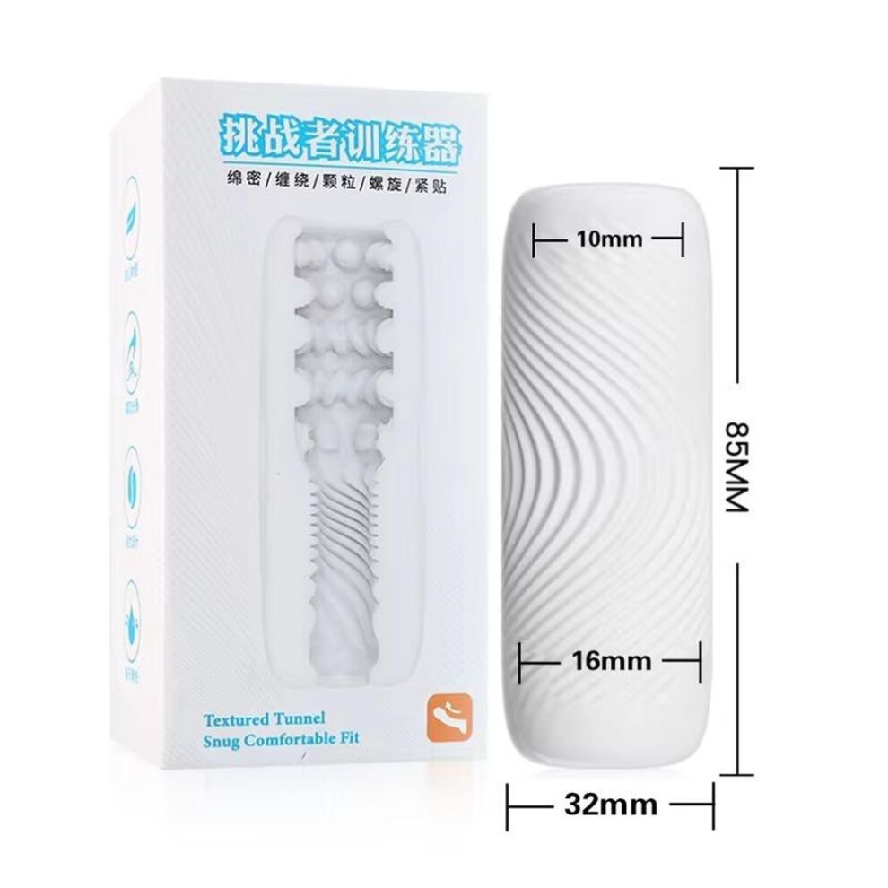 (silver) Male Masturbator Cup Portable TPE Adult Sex Toys for Men Portable Penis Trainer Soft Vagina Anal Masturbator Sex Products Toys
