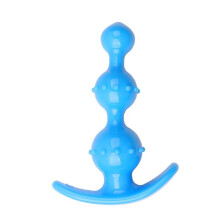 (blue) Anal Toys Soft Butt Plug Masturbation Anal Plug Sex Toys Anal Bead Dilator Toys for Men Women