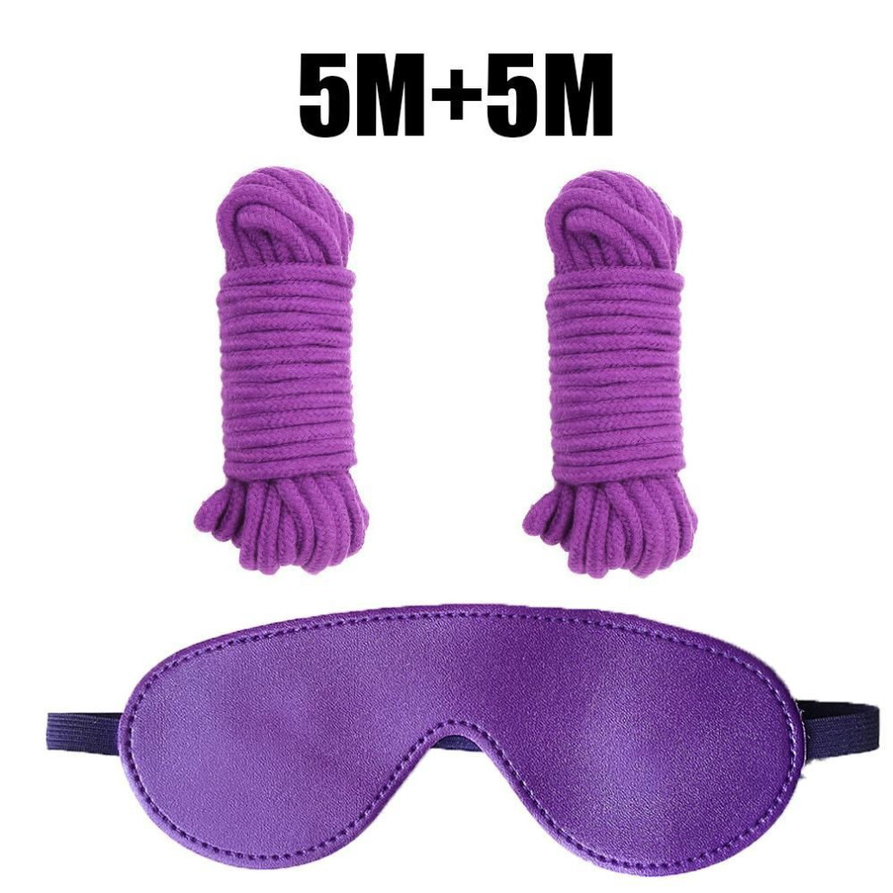 (purple, 5M*2) Soft Cotton Sex Ropes Bondage Rope Restraint Kit for Adult Sex Games for Women & Men Couple BDSM Strap Use for Restraints Game