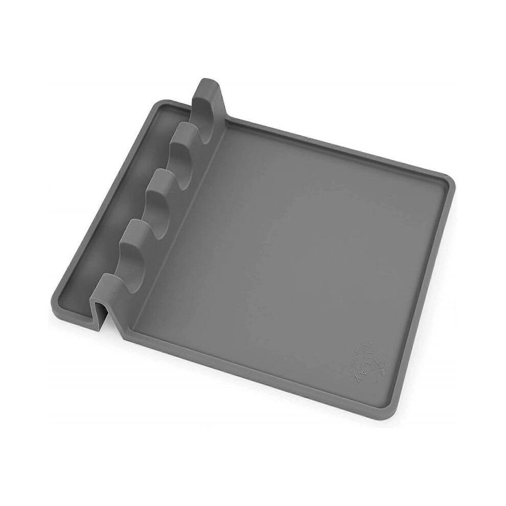 Repose-cuillère en silicone avec égouttoir pour ustensiles multiples, résistant à la chaleur, sans BPA Repose-cuillère et porte-cuillère