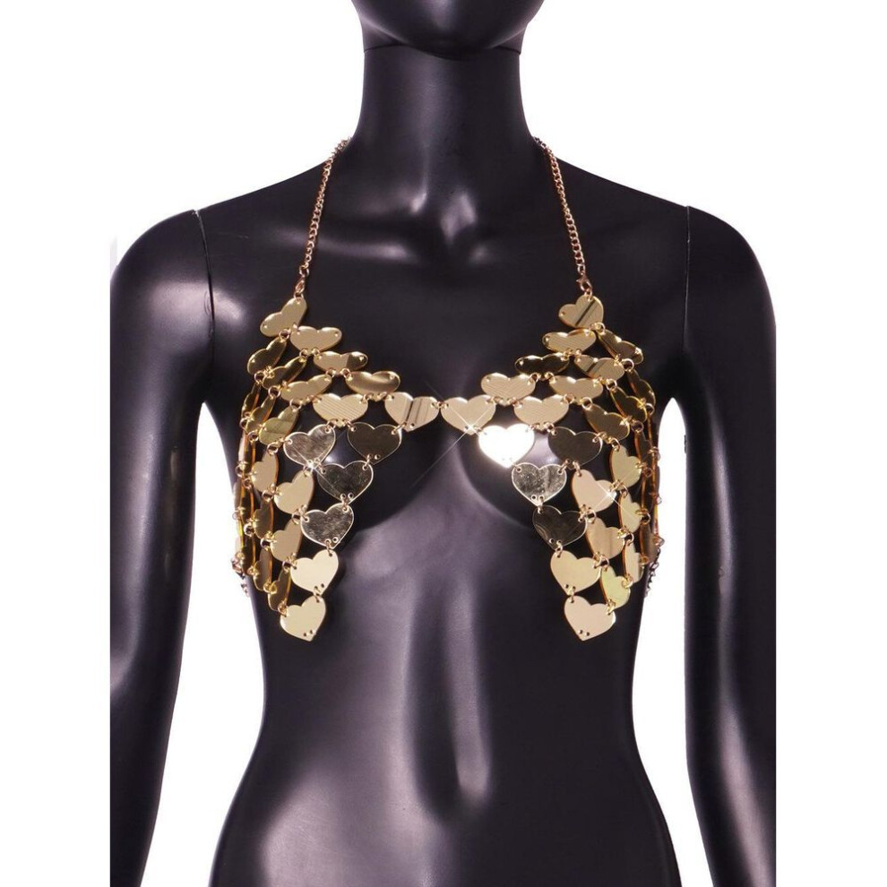 (one size fits all, gold) Fashion 2025 22 Sexy Acrylic Love Mirror Vest 2